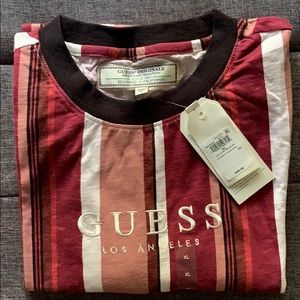 Red striped vintage design Guess shirt